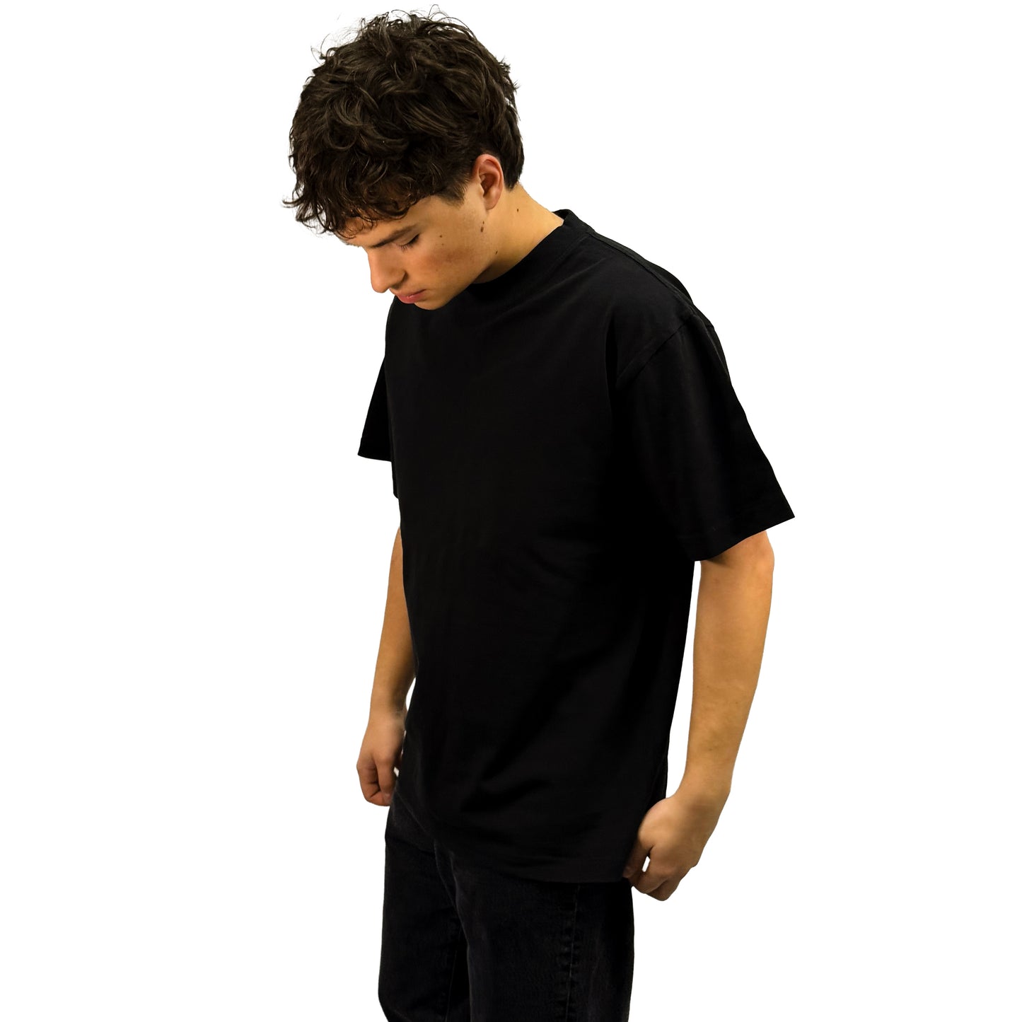 VINTAGE BLACK HEAVY BOX S/S TEE 9oz