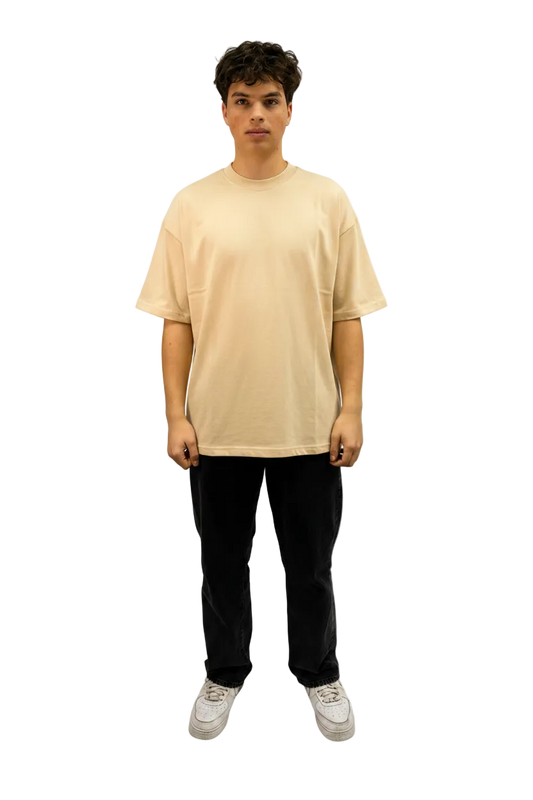 Beige Oversize Tee - AGAPE