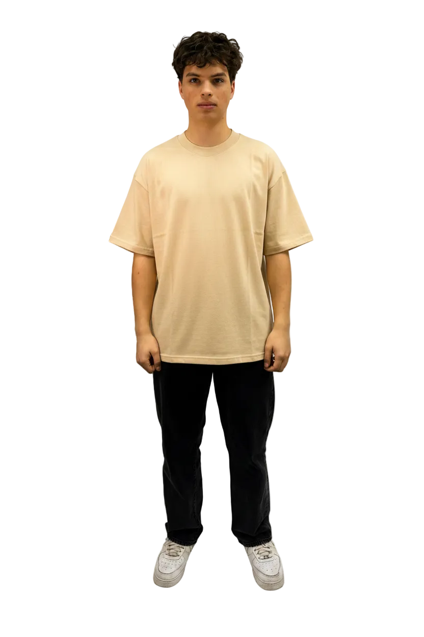 Beige Oversize Tee - AGAPE