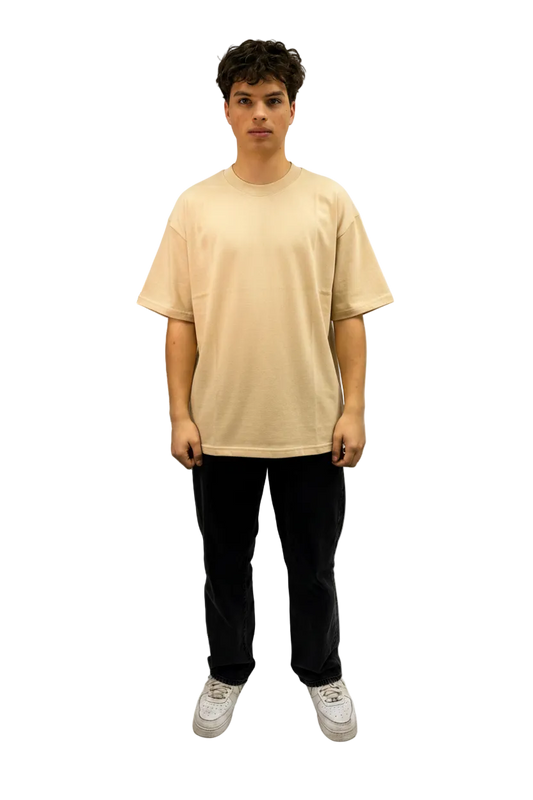 Beige Oversize Tee - AGAPE