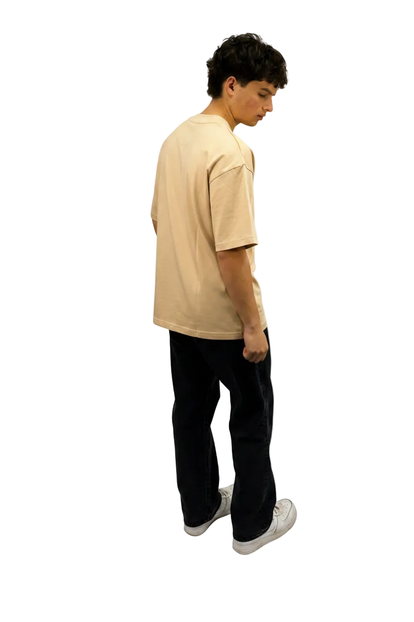 Beige Oversize Tee - AGAPE