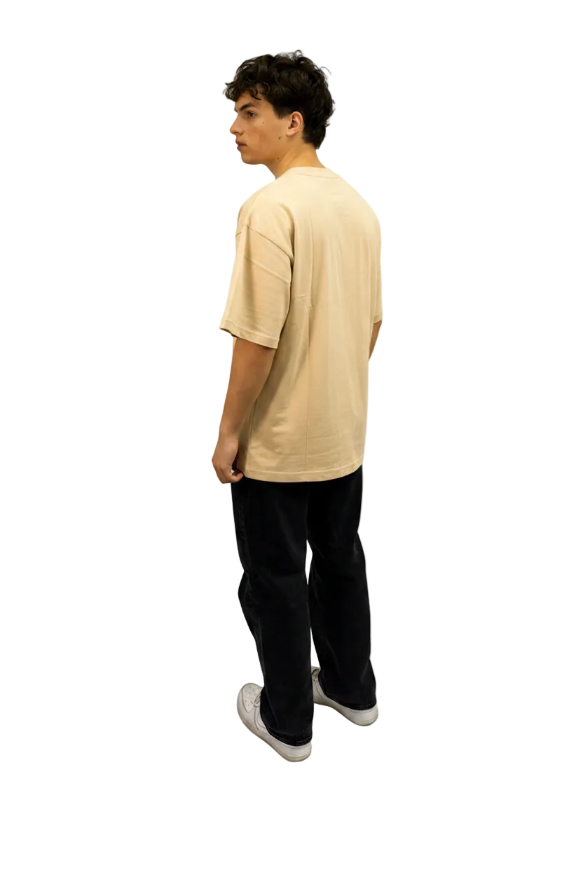 Beige Oversize Tee - AGAPE
