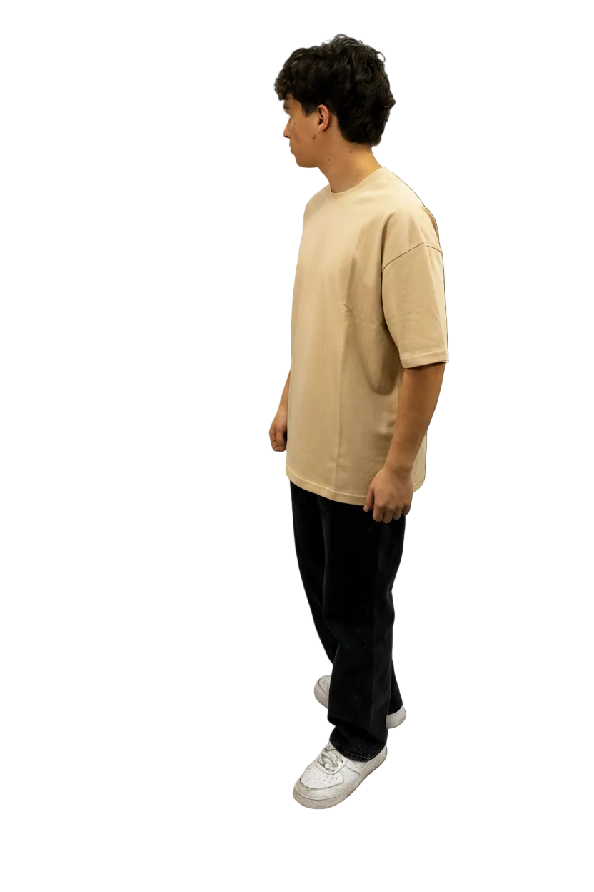 Beige Oversize Tee - AGAPE