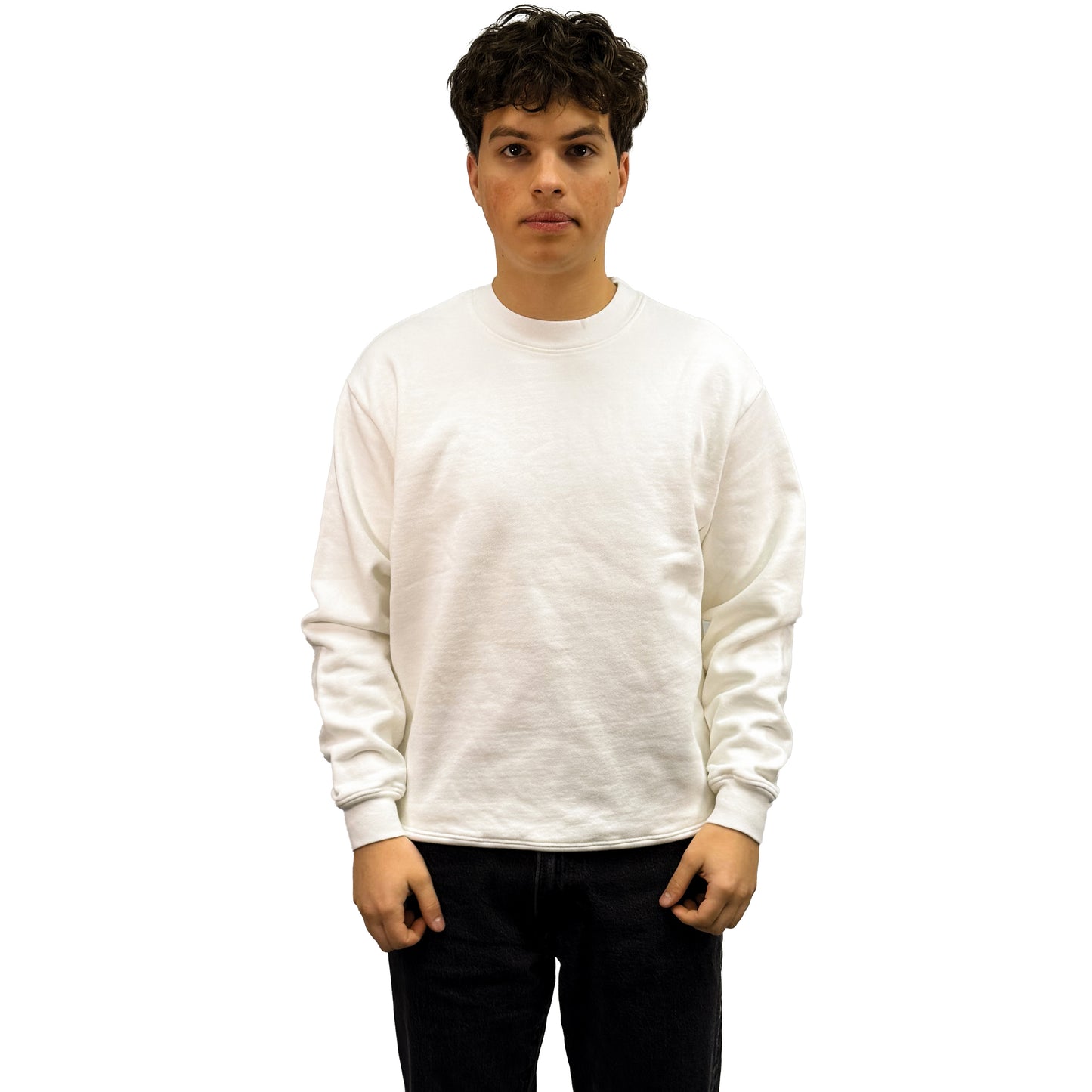 White HEAVY CREW 15oz