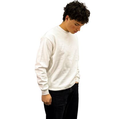 White HEAVY CREW 15oz